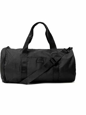 PINK Victoria's Secret Black Cylindrical Duffel Bag